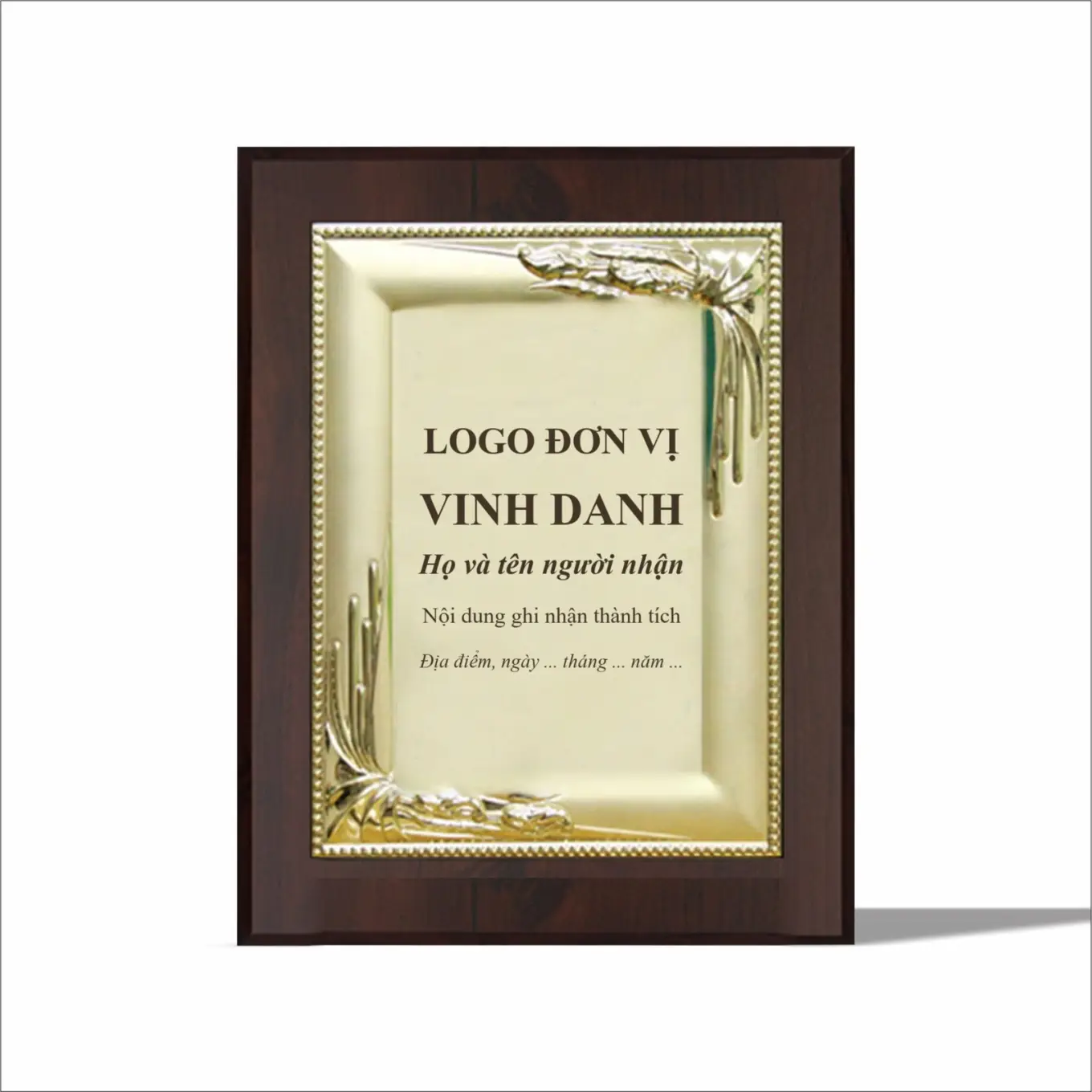Bảng vinh danh đứng họa tiết lá GD06